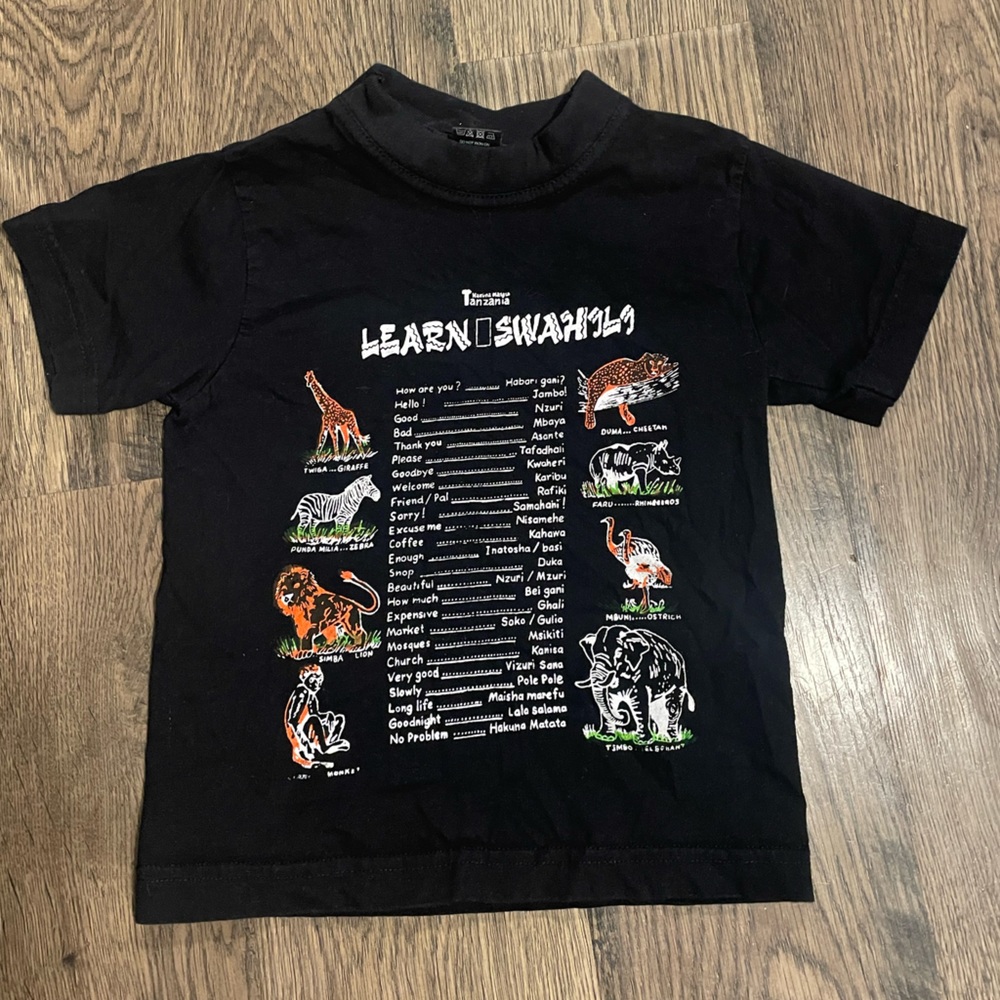 First light Learn Swahili Graphic Tee, Unisex Toddler 3-4 years